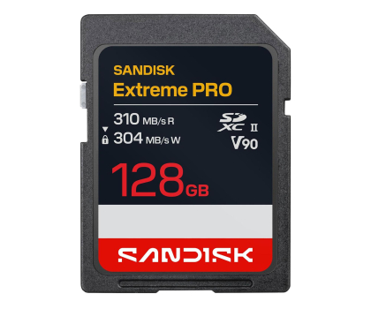 Karta pamięci Sandisk 128GB SDXC Extreme PRO UHS-II V90 310/304 MB/s